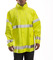 RAINCOAT PVC POLY FLUOR YELLOW GREEN 48 IN ZIP - Jackets